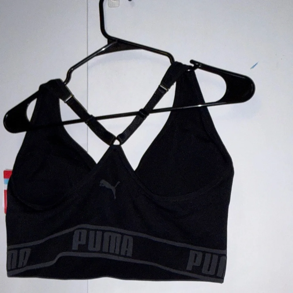 PUMA Women's Black Strappy Sports Bra - Picture 4 of 7